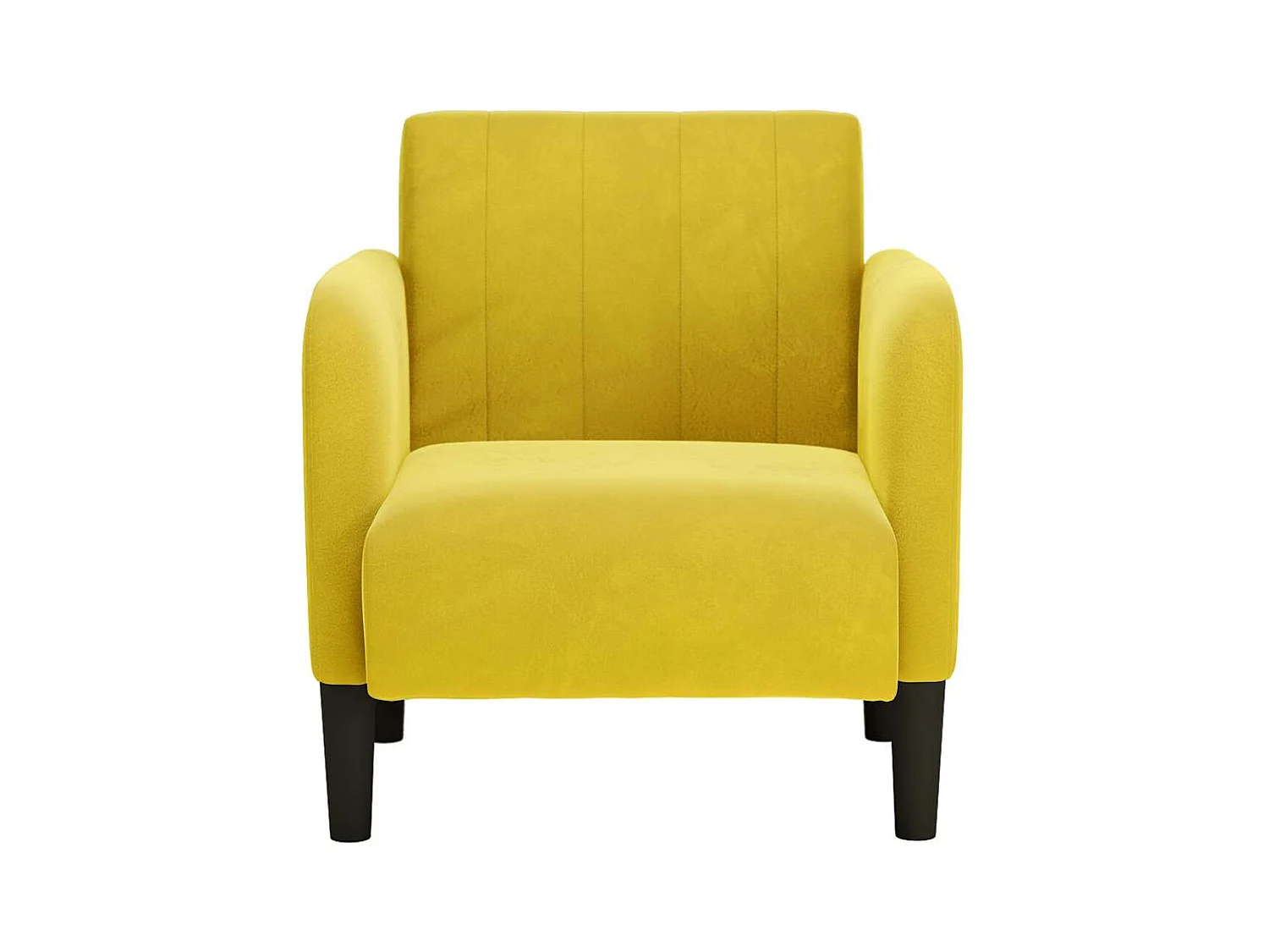 Sillón de relax con reposabrazos terciopelo amarillo 54 cm SHL6924