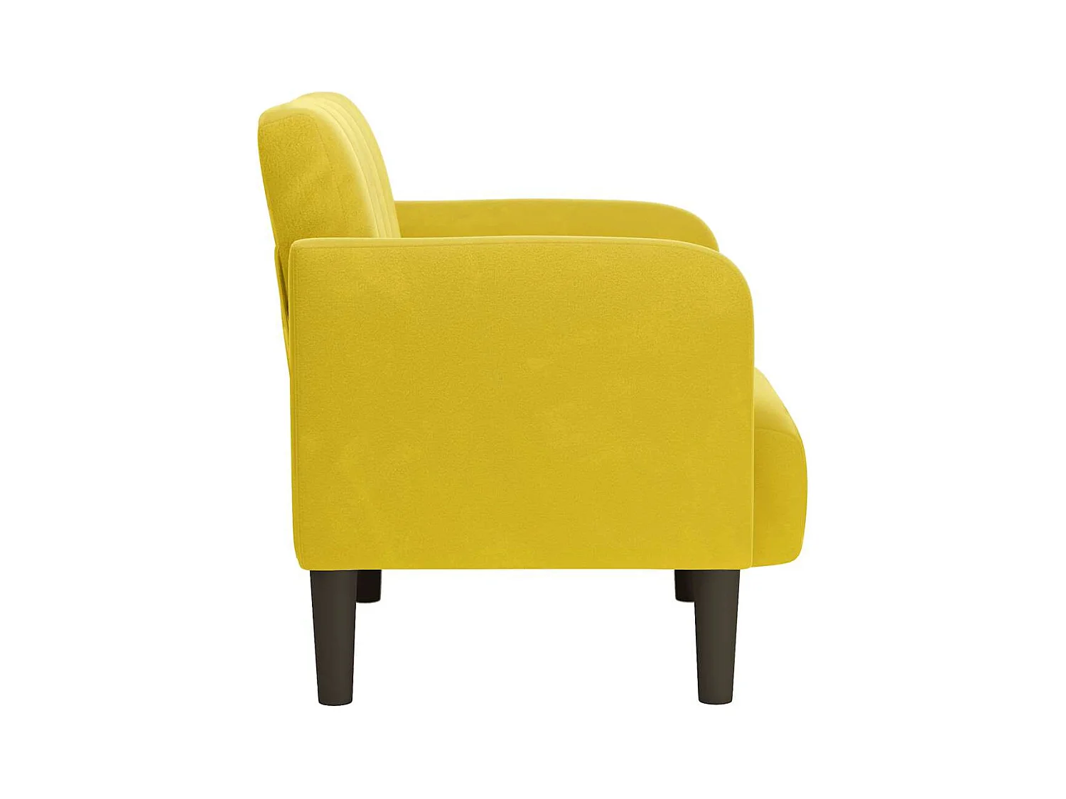 Sillón de relax con reposabrazos terciopelo amarillo 54 cm SHL6924