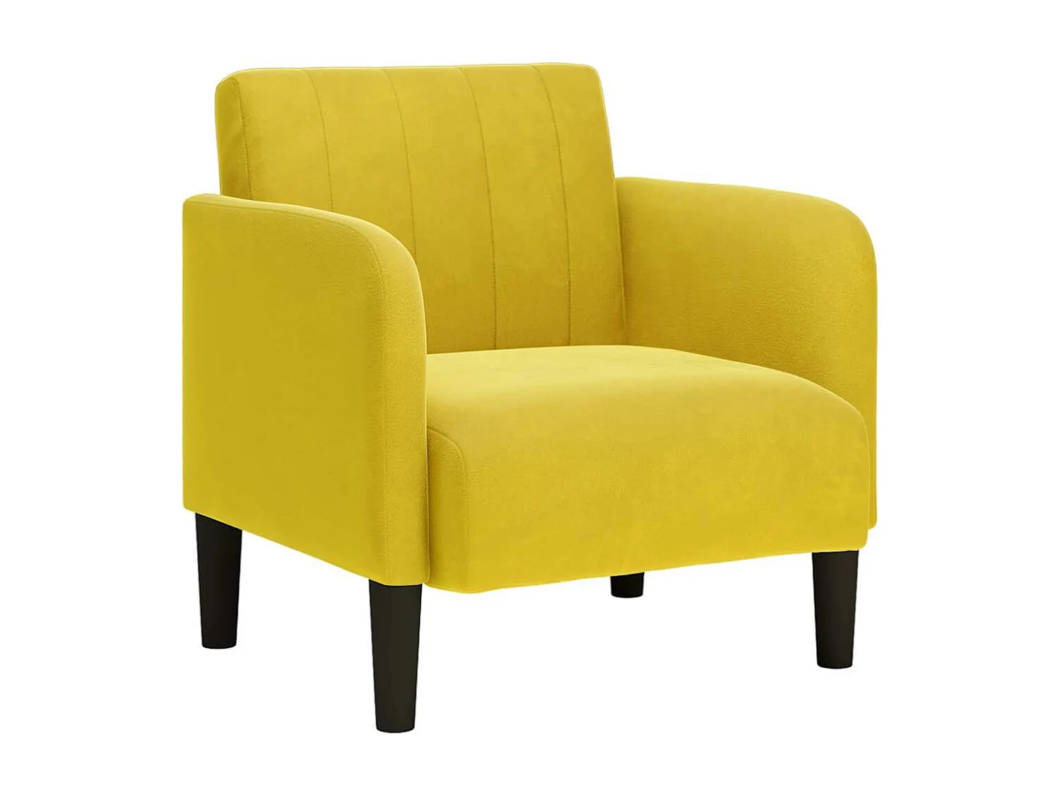Fauteuil Salon-Chaise de relax avec accoudoirs jaune 54 cm velours SHL1372