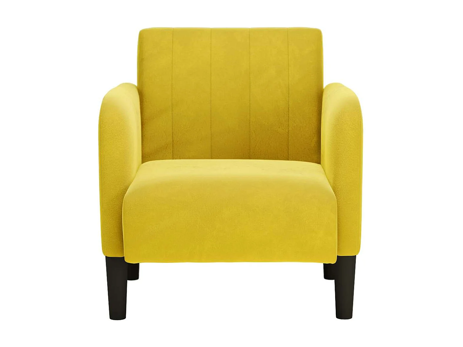 Fauteuil Salon-Chaise de relax avec accoudoirs jaune 54 cm velours SHL1372