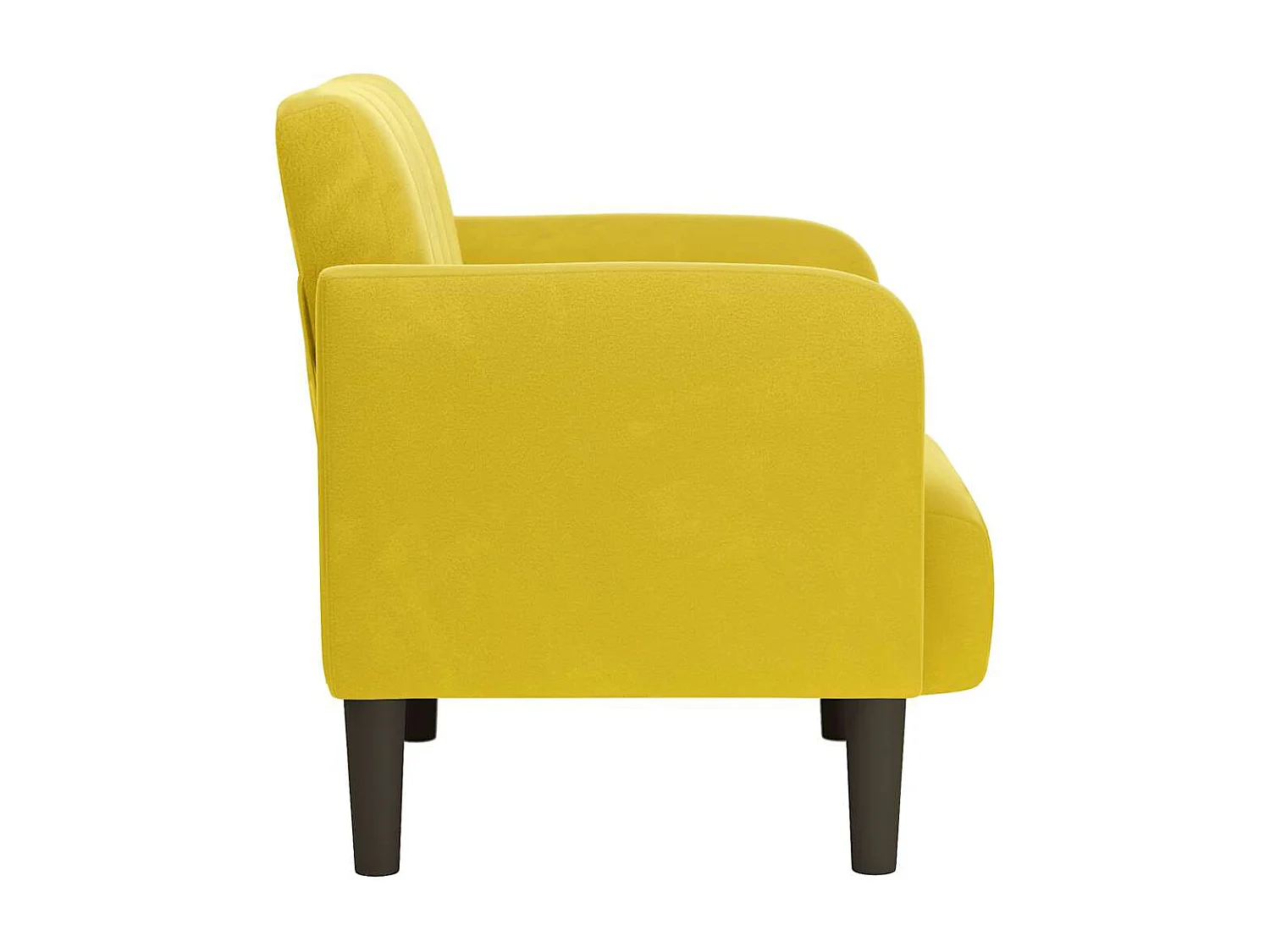 Fauteuil Salon-Chaise de relax avec accoudoirs jaune 54 cm velours SHL1372