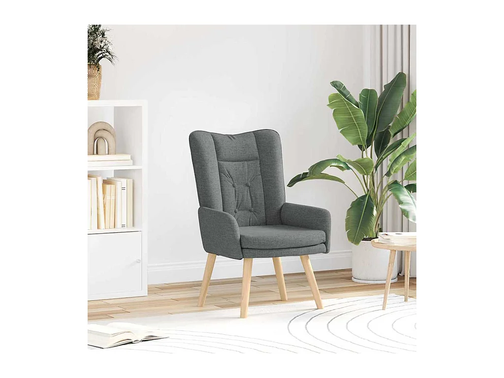 Poltrona | Cadeira de Sala | Cadeira Relaxante Cinzento escuro 63x67x94 cm tecido SHL749552