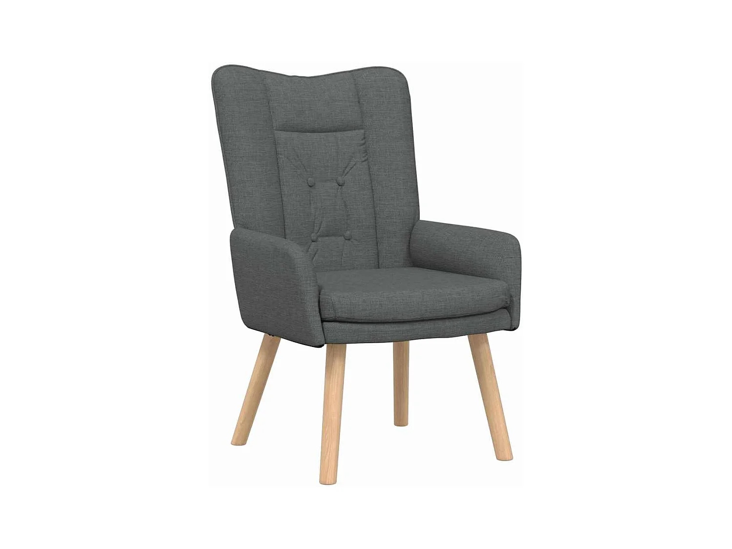Fauteuil Salon-Chaise de relax Gris foncé 63x67x94 cm tissu SHL4654