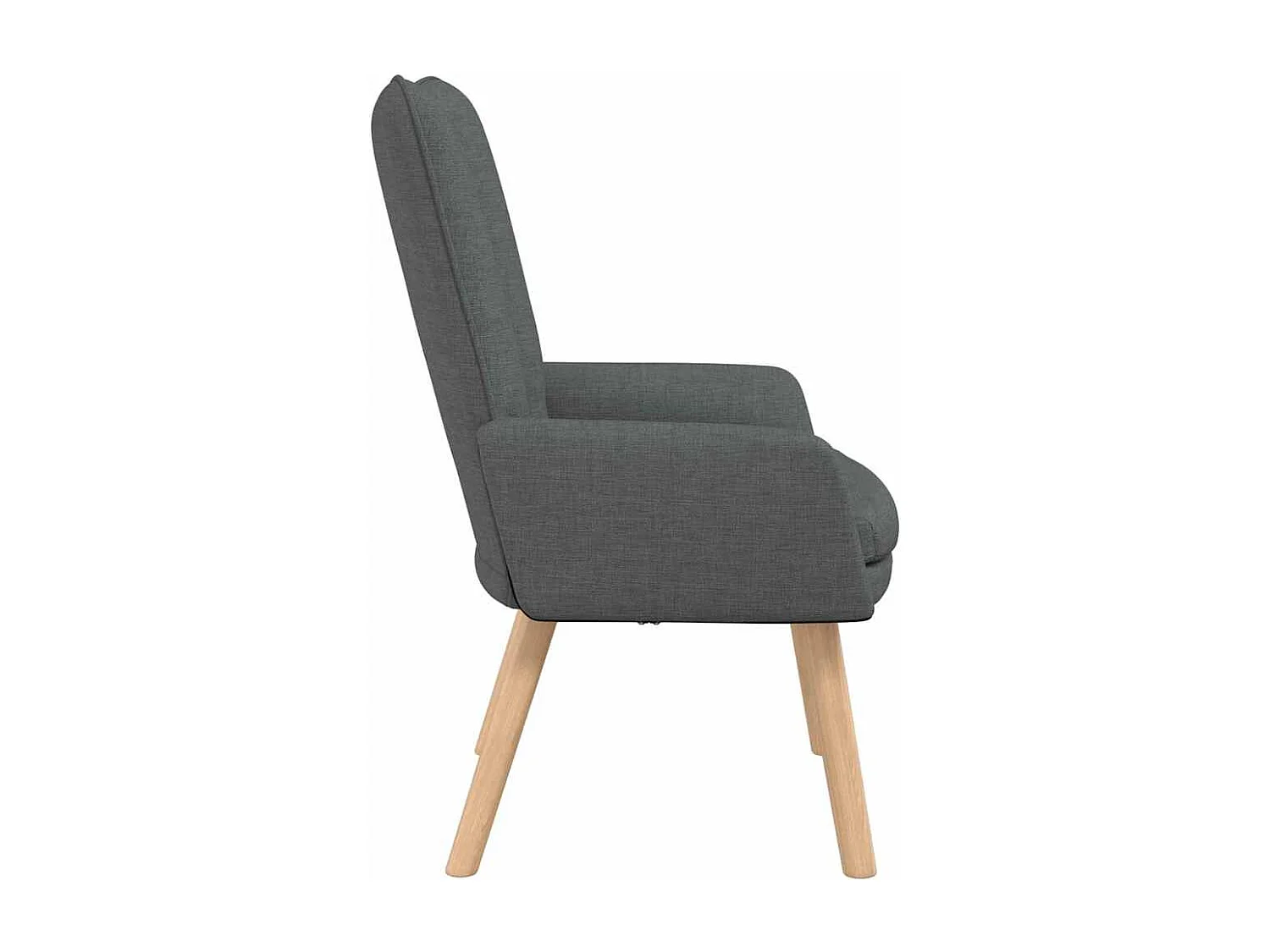 Fauteuil Salon-Chaise de relax Gris foncé 63x67x94 cm tissu SHL4654