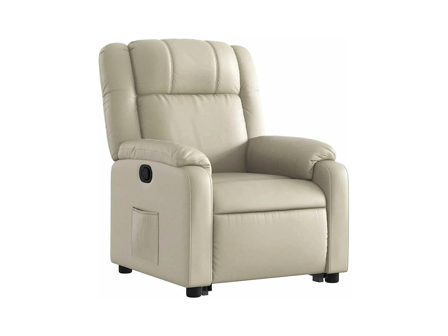 Sillón de relax | Sillón reclinable elevable cuero artificial color crema SHL5467