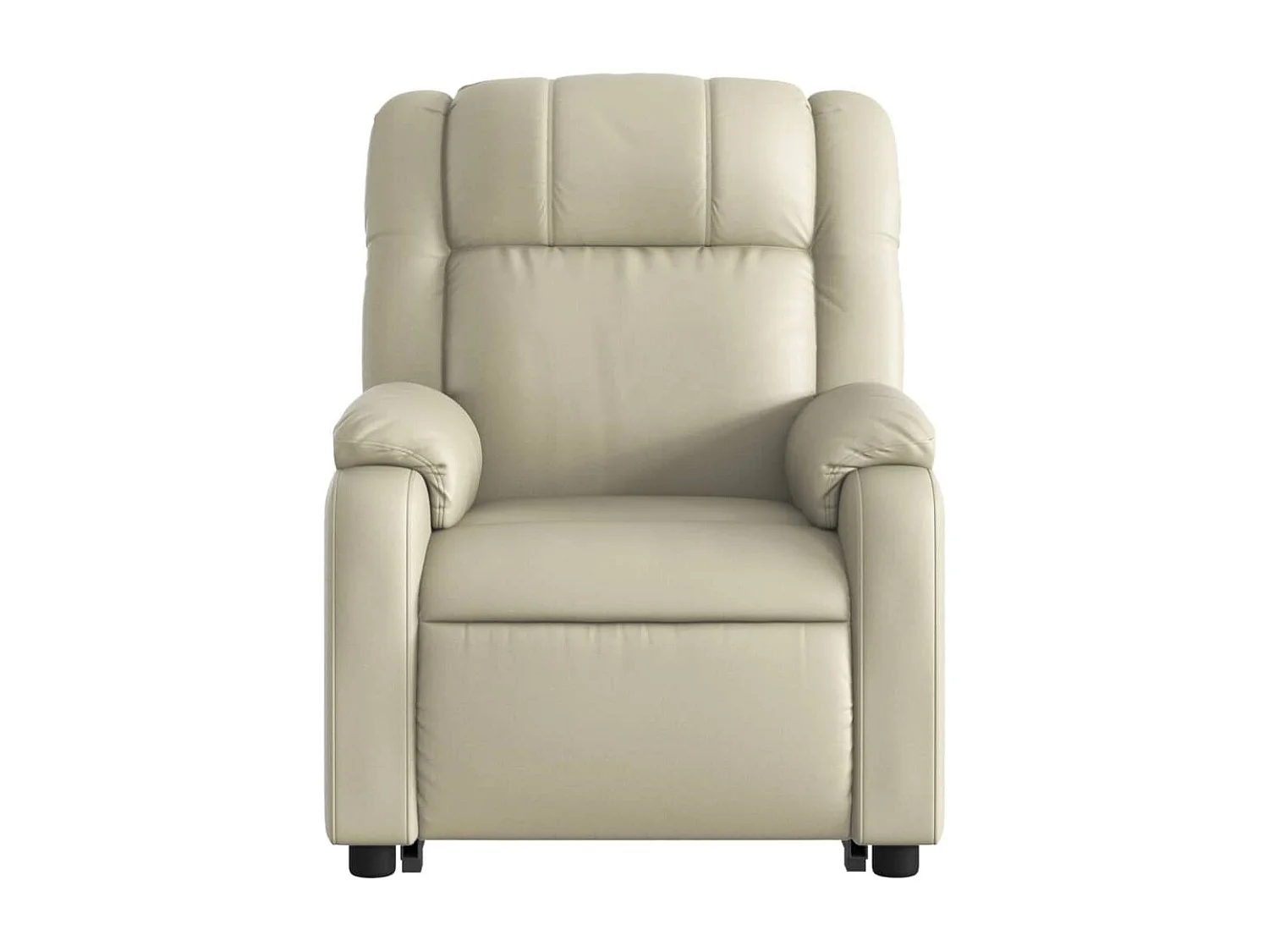 Sillón de relax | Sillón reclinable elevable cuero artificial color crema SHL5467