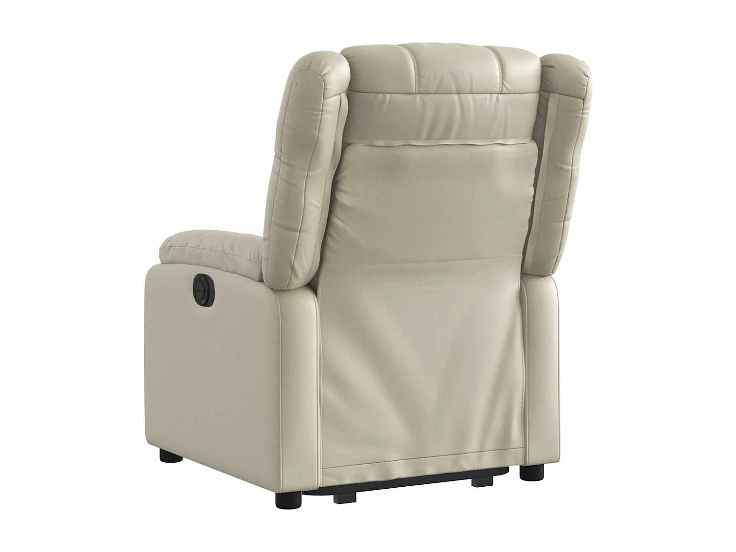 Relaxsessel | Lounge Sessel für Wohnzimmer mit Aufstehhilfe Creme Kunstleder SHL10088