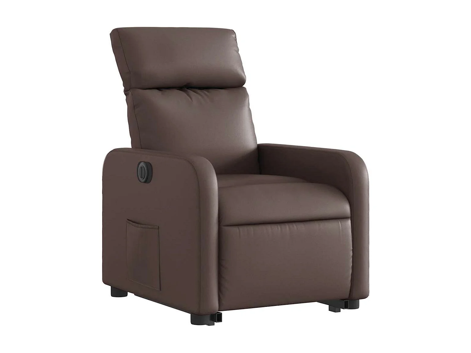 Sillón de relax | Sillón reclinable elevable eléctrico de cuero sintético marrón SHL7151