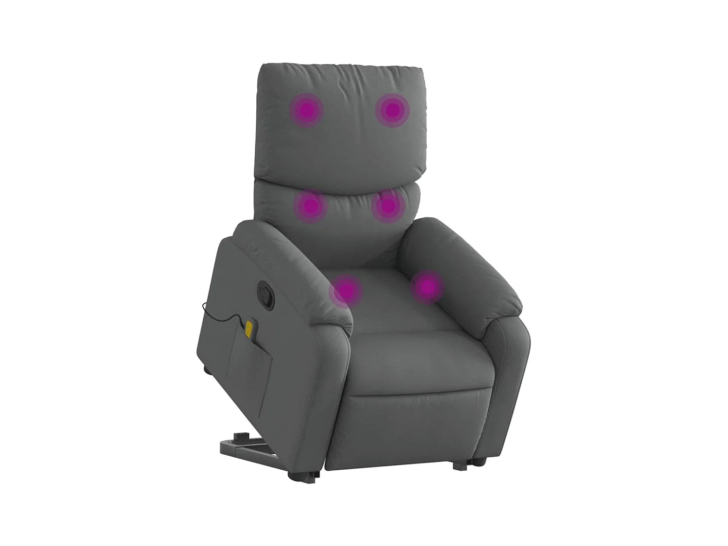 Silla de masaje reclinable de pie de tela gris oscuro SHL4354