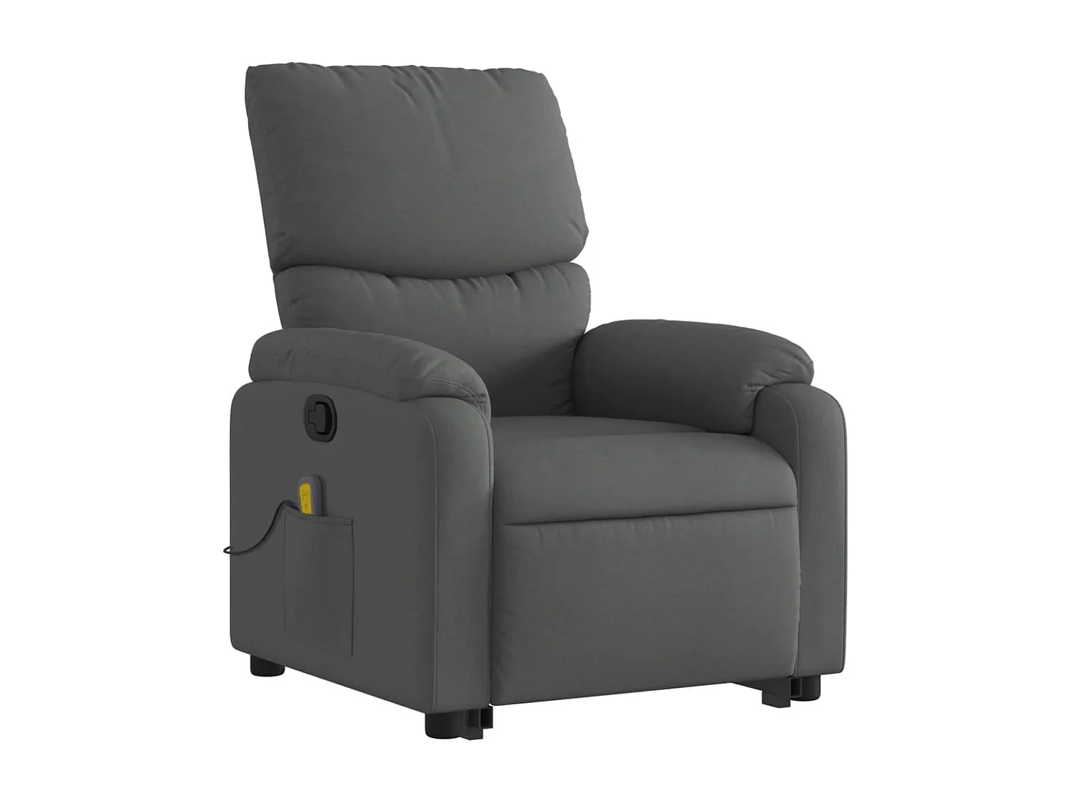 Silla de masaje reclinable de pie de tela gris oscuro SHL4354