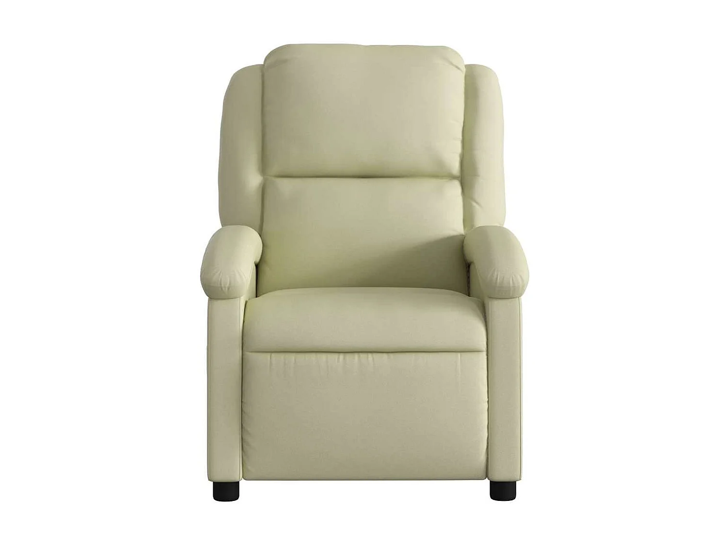 Sillón de relax | Sillón reclinable de masaje cuero auténtico crema SHL3010