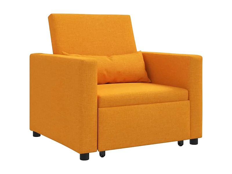 Sofá Cama Individual Amarillo oscuro 90x165x87 cm tela SHL3693