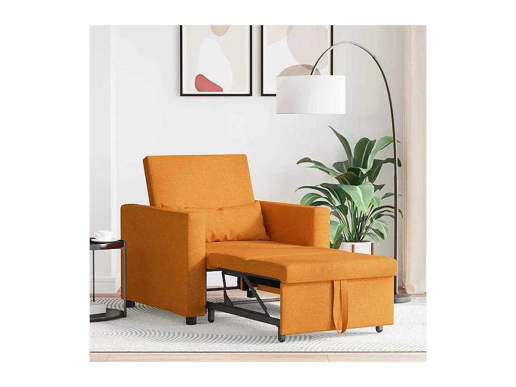 Fauteuil Salon-Chaise de relax-Chaise de Canapé Jaune foncé 90x165x87 cm tissu SHL3228