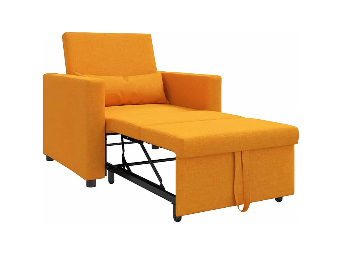 Fauteuil Salon-Chaise de relax-Chaise de Canapé Jaune foncé 90x165x87 cm tissu SHL3228