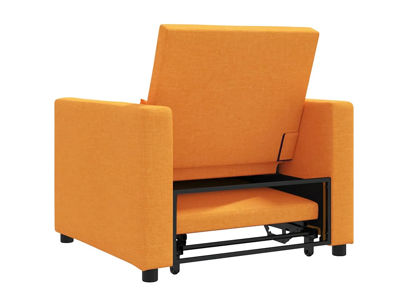 Sofá Cama Individual Amarillo oscuro 90x165x87 cm tela SHL3693