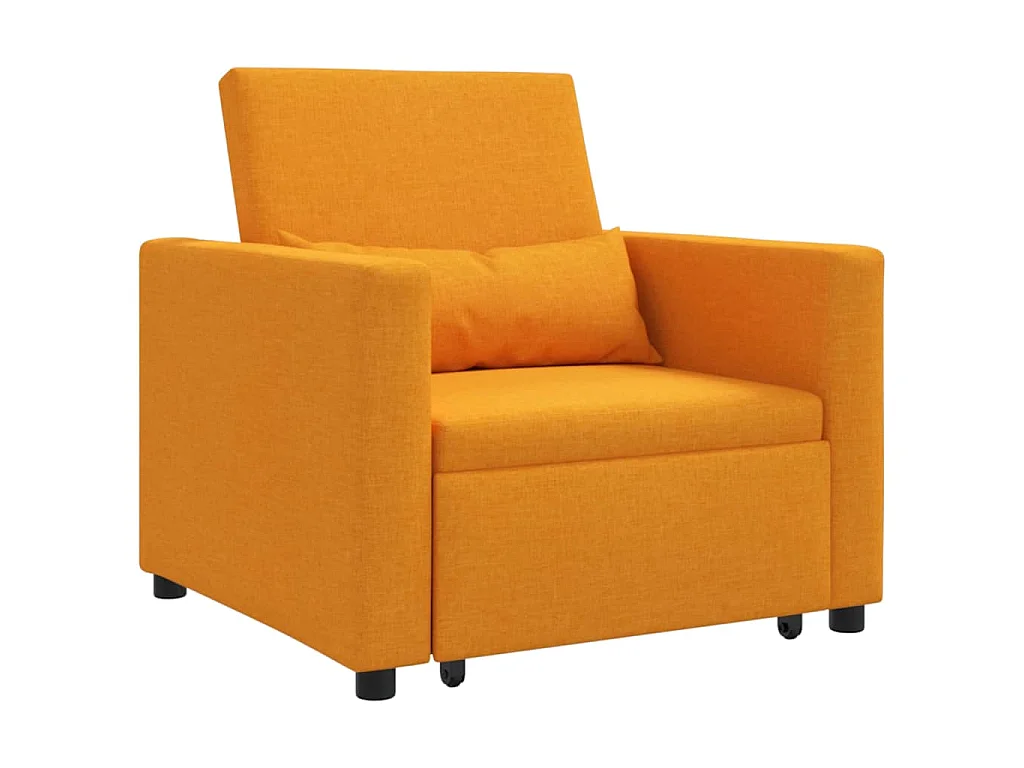 Fauteuil Salon-Chaise de relax-Chaise de Canapé Jaune foncé 90x165x87 cm tissu SHL3228