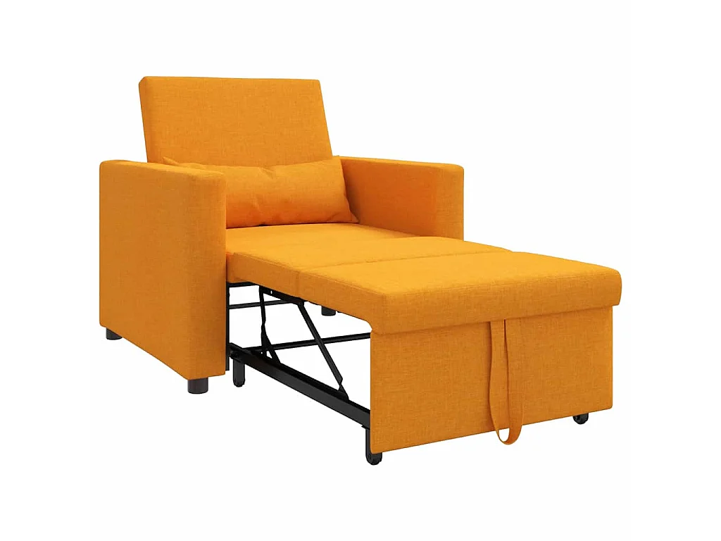 Fauteuil Salon-Chaise de relax-Chaise de Canapé Jaune foncé 90x165x87 cm tissu SHL3228