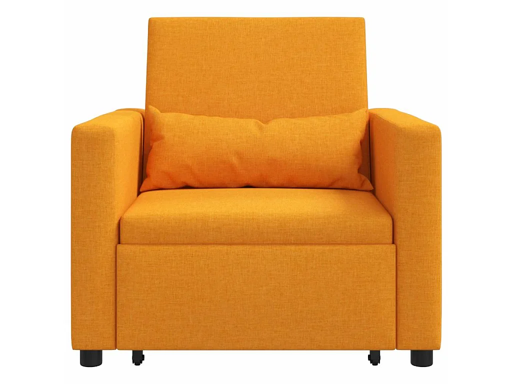 Fauteuil Salon-Chaise de relax-Chaise de Canapé Jaune foncé 90x165x87 cm tissu SHL3228
