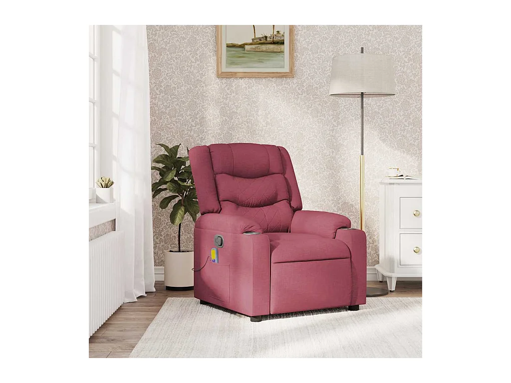 Sillón de salón | Silla | Sillón de masaje reclinable de tela color vino tinto SHL2650