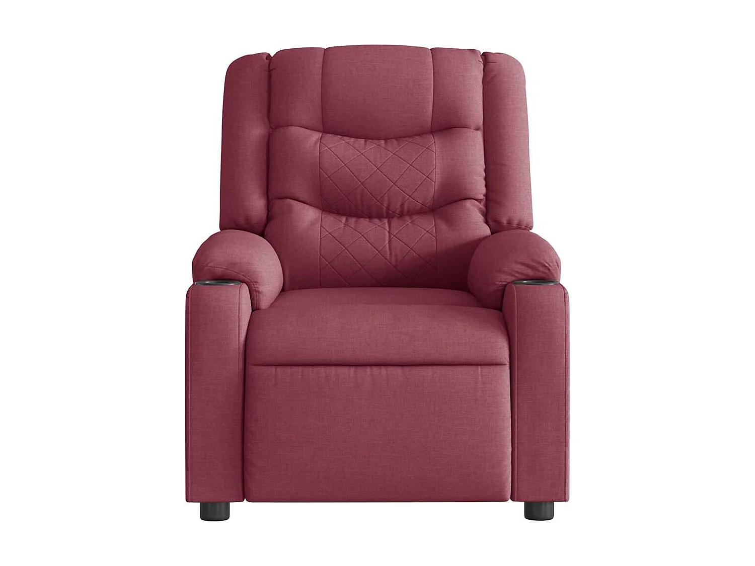 Fauteuil inclinable-Chaise de relax-Fauteuil de Massage Rouge bordeaux Tissu SHL4583