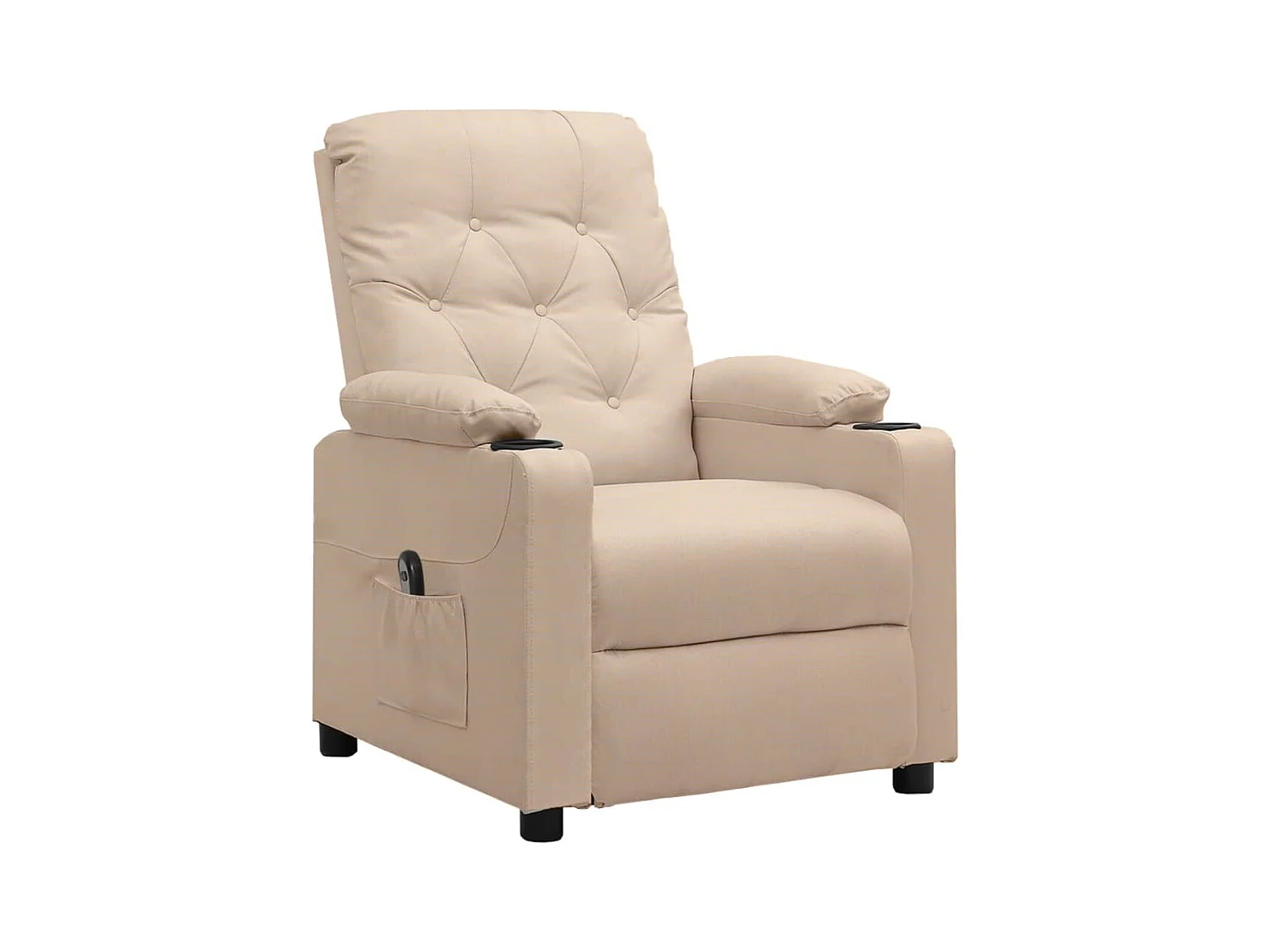 Fauteuil inclinable électrique-Chaise de relax-Fauteuil salon Crème Tissu SHL5037