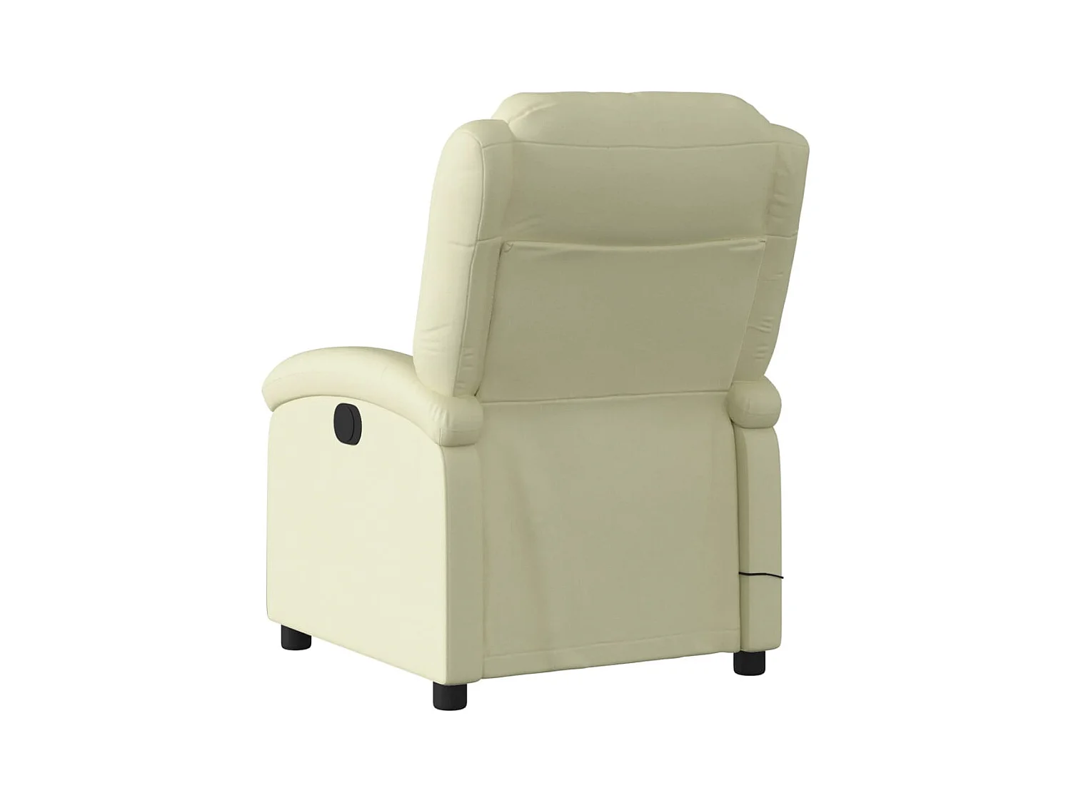 Fauteuil inclinable-Chaise de relax-Fauteuil de Massage crème cuir véritable SHL3635
