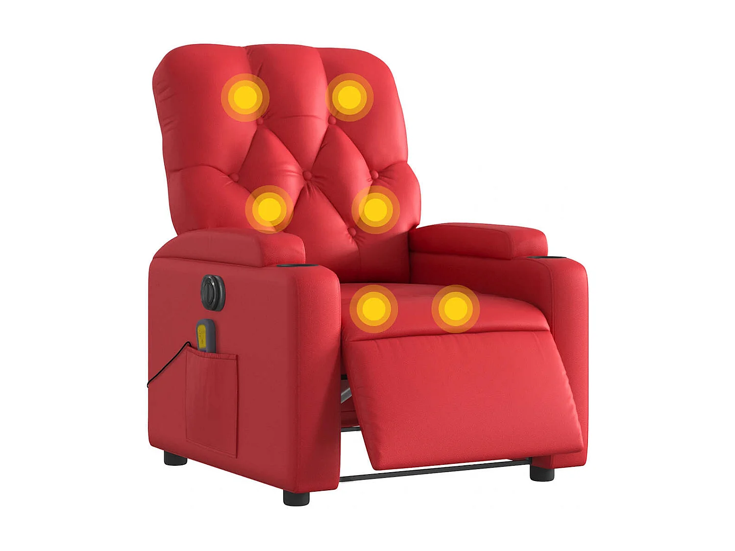 Massagesessel Elektrisch | Relaxsessel indoor Rot Kunstleder SHL5591