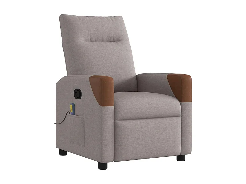 Sillón de salón | Silla | Sillón de masaje reclinable de tela gris taupé SHL3640