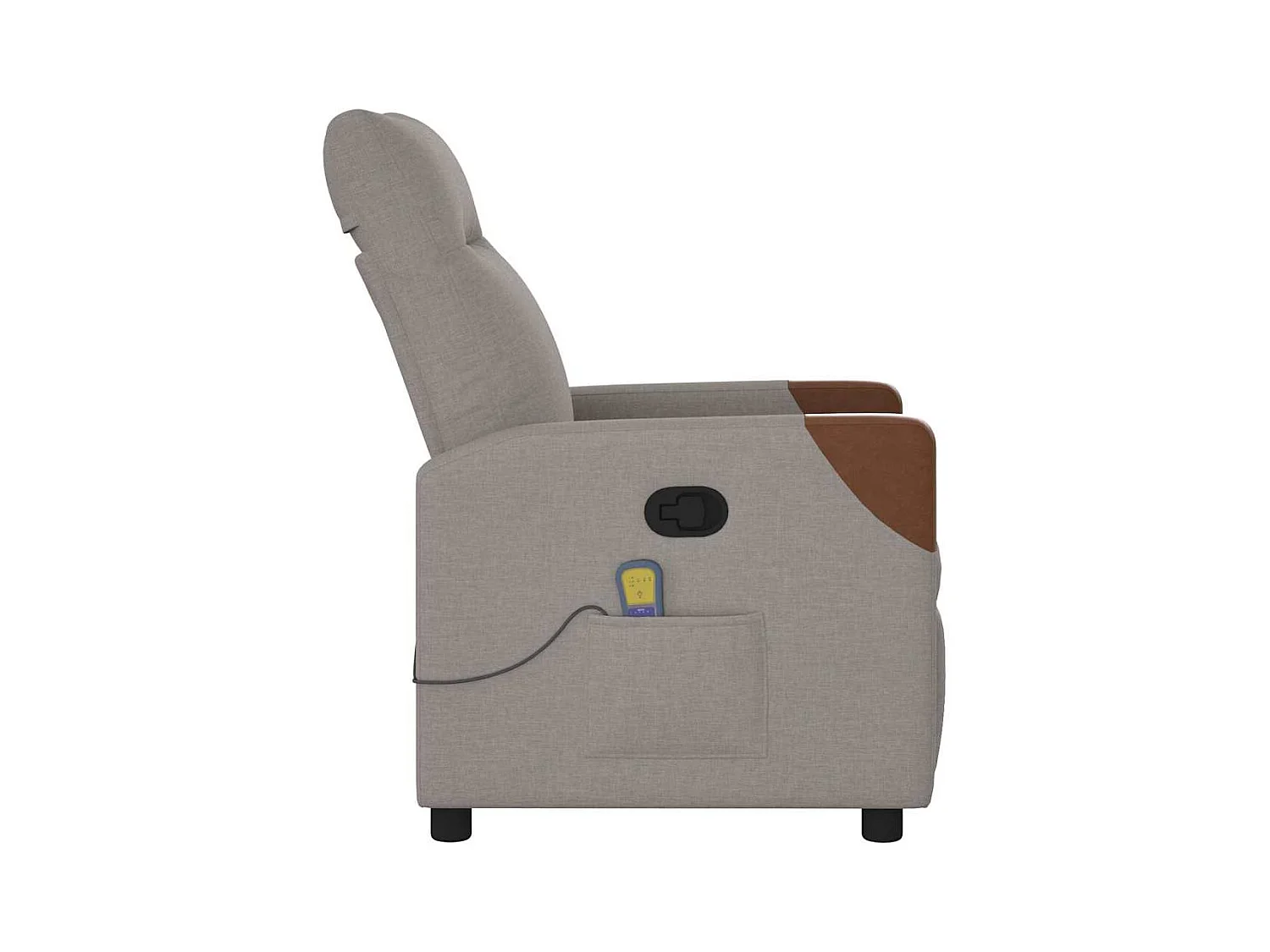 Fauteuil inclinable-Chaise de relax-Fauteuil de Massage Taupe Tissu SHL4565