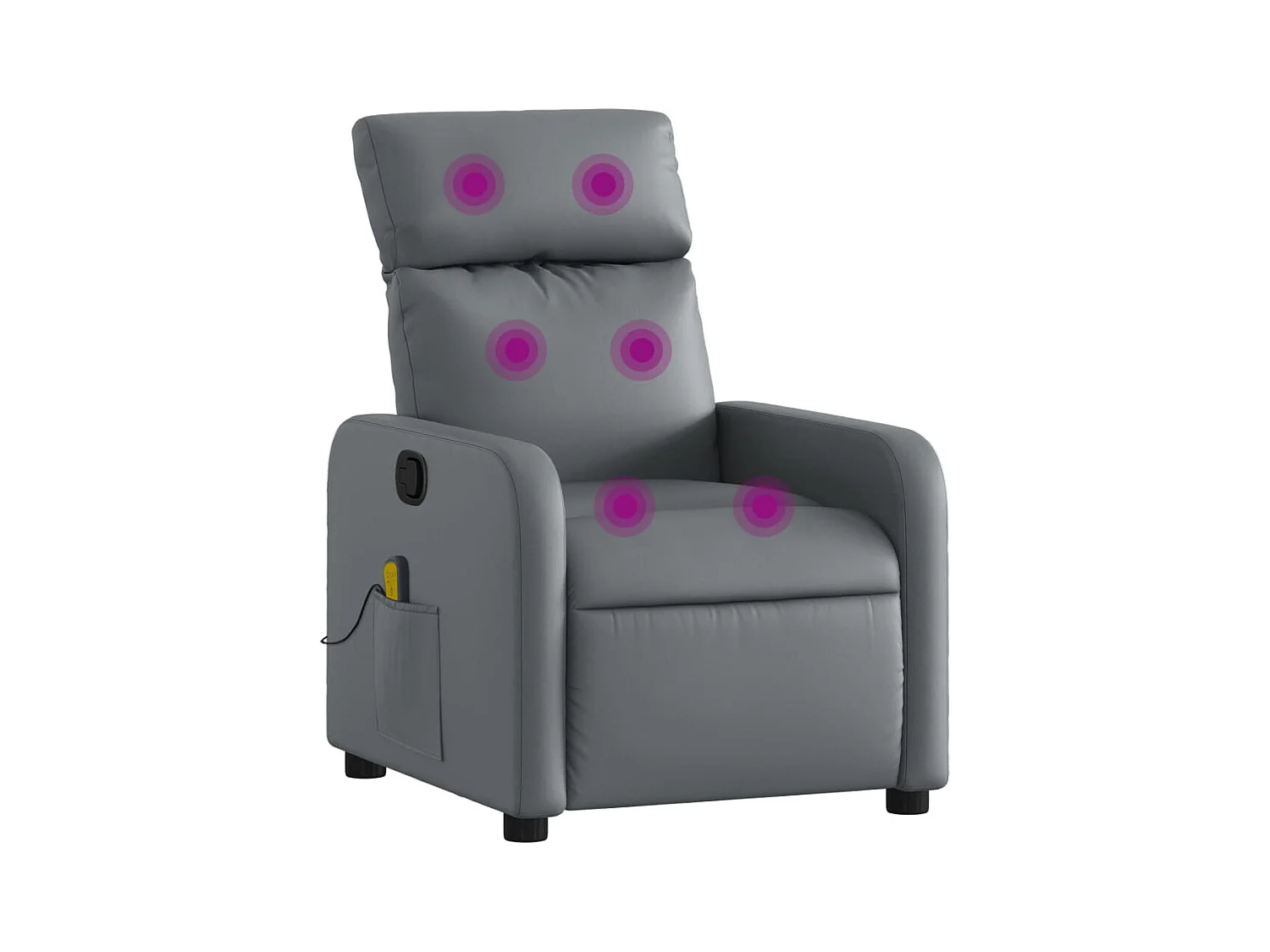 Fauteuil inclinable-Chaise de relax-Fauteuil de Massage Gris Similicuir SHL1883