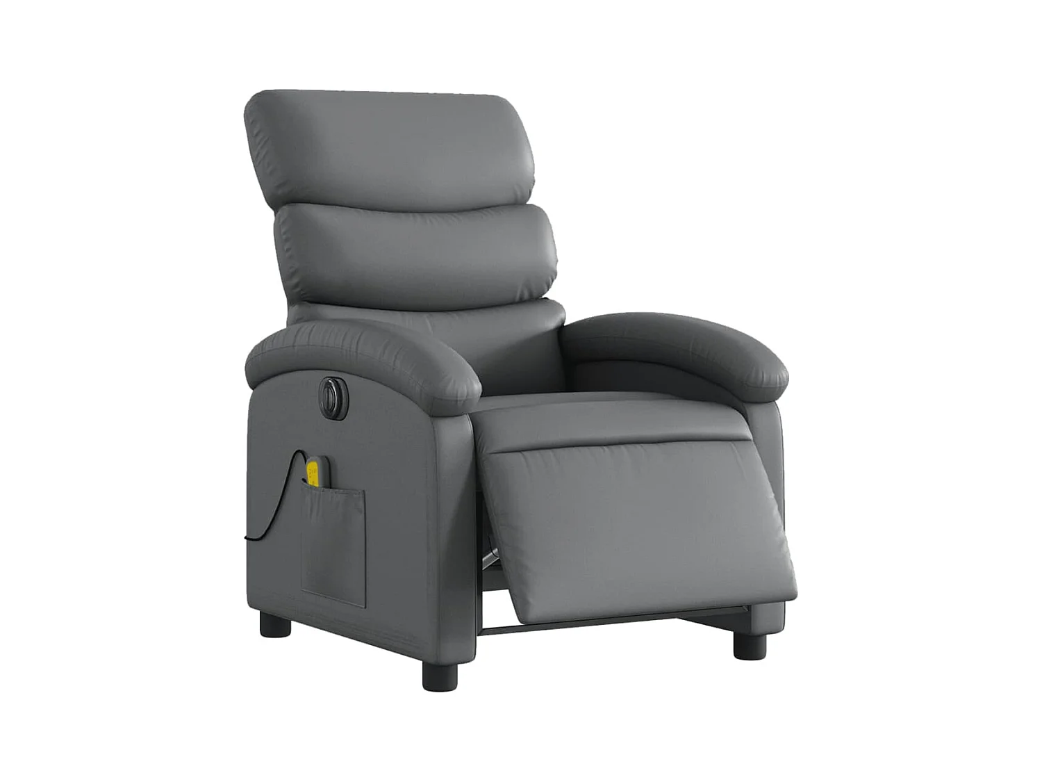 Sillón de salón | Silla | Sillón de masaje reclinable eléctrico cuero sintético gris SHL9934