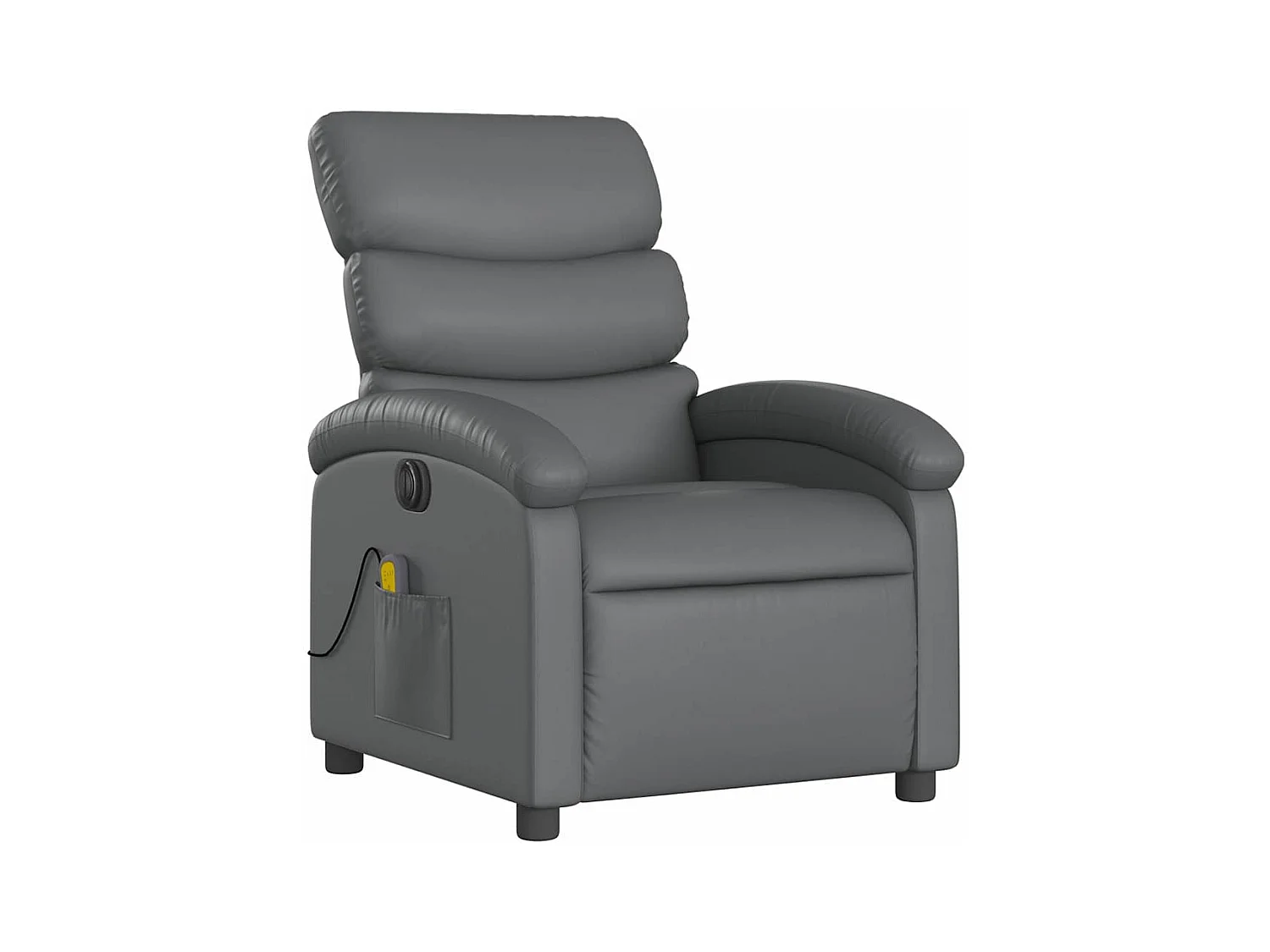 Sillón de salón | Silla | Sillón de masaje reclinable eléctrico cuero sintético gris SHL9934
