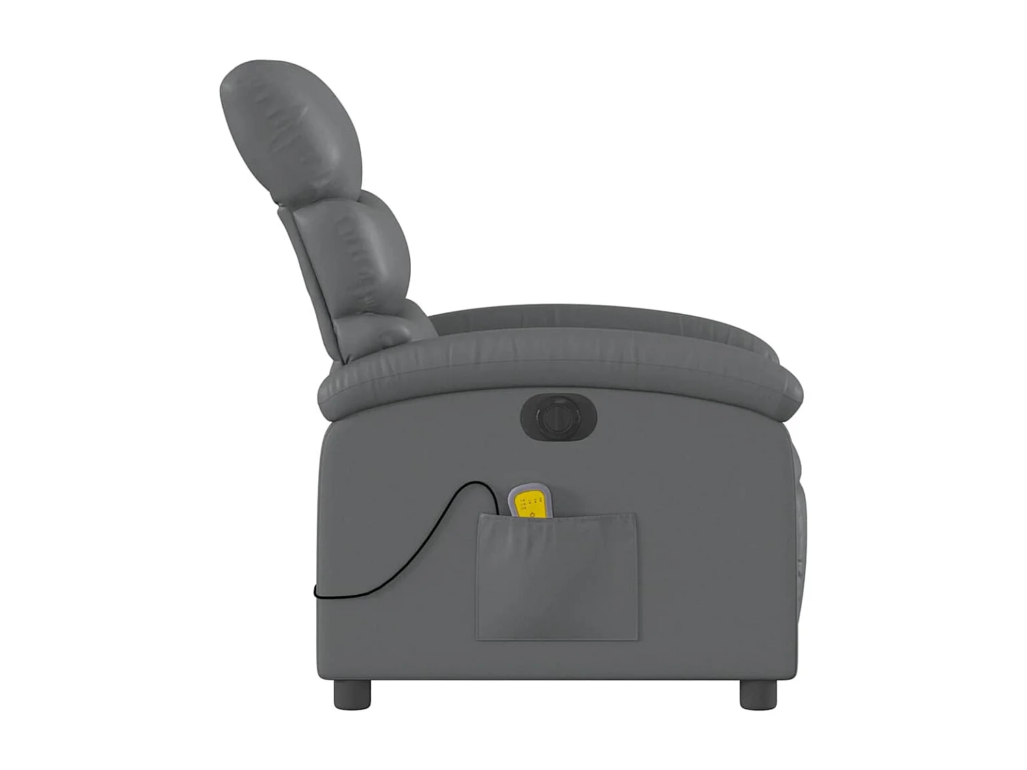 Sillón de salón | Silla | Sillón de masaje reclinable eléctrico cuero sintético gris SHL9934