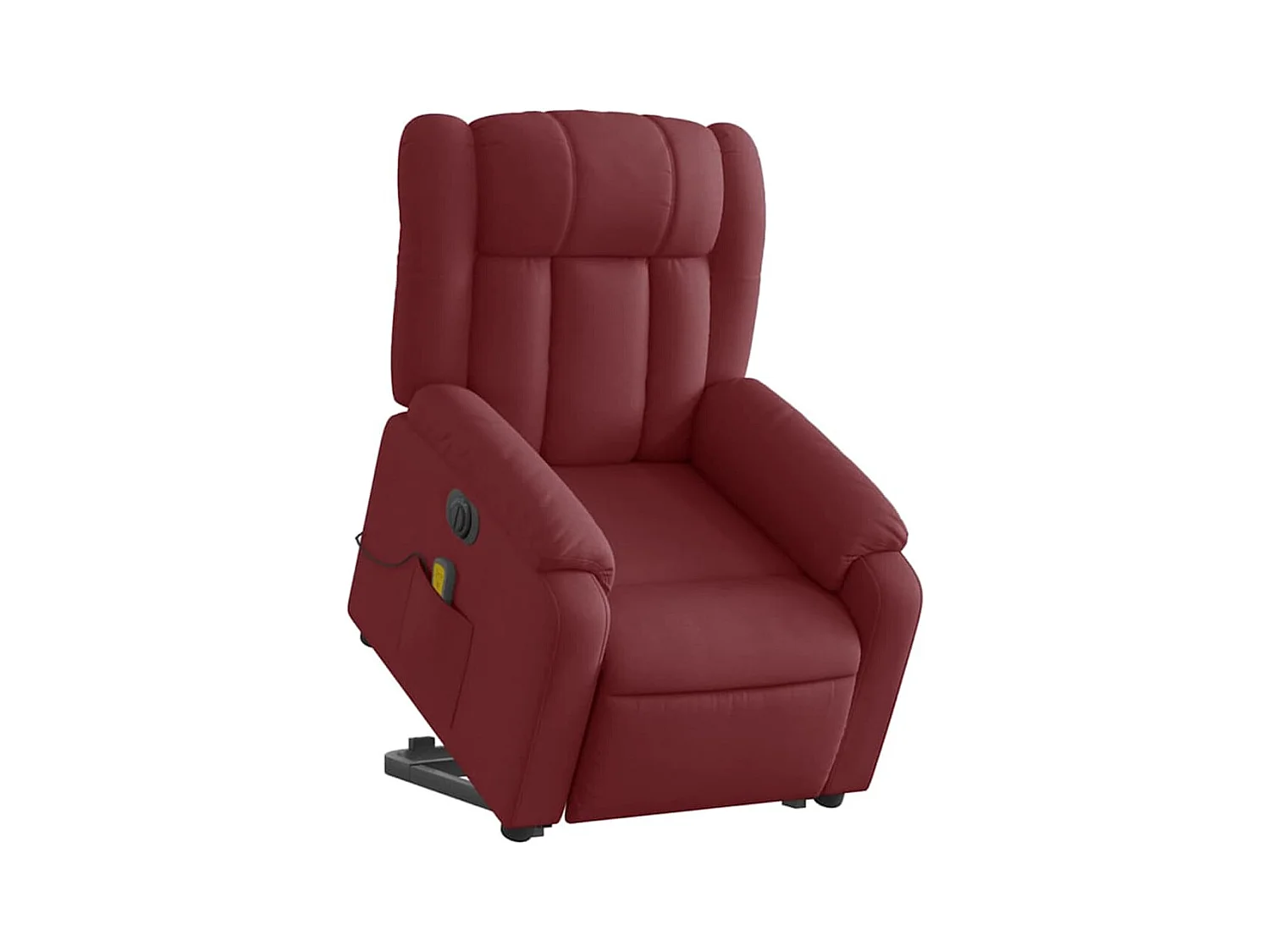Poltrona elevatória de massagens elétrica tecido vermelho tinto SHL36141