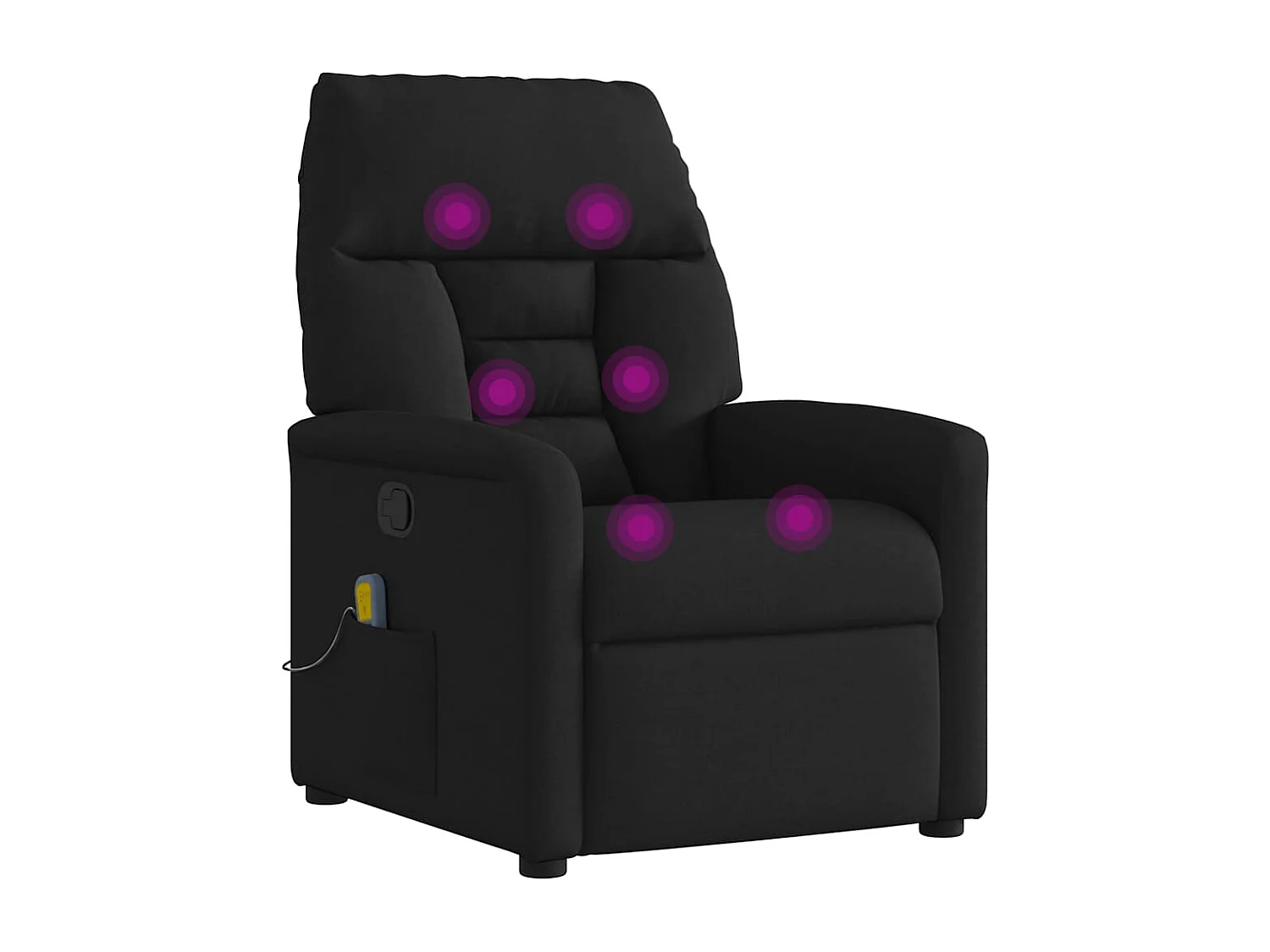 Sillón de relax | Sillón reclinable de masaje de tela negro SHL8372