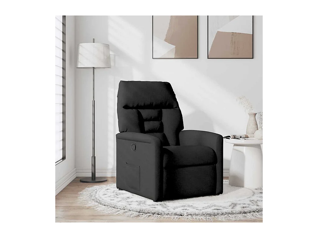 Fauteuil inclinable-Chaise de relax-Fauteuil de Massage Noir Tissu SHL3172