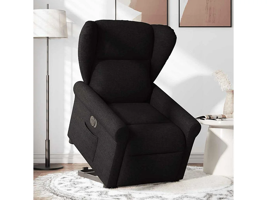 Fauteuil inclinable électrique-Chaise de relax-Fauteuil TV noir tissu SHL1070