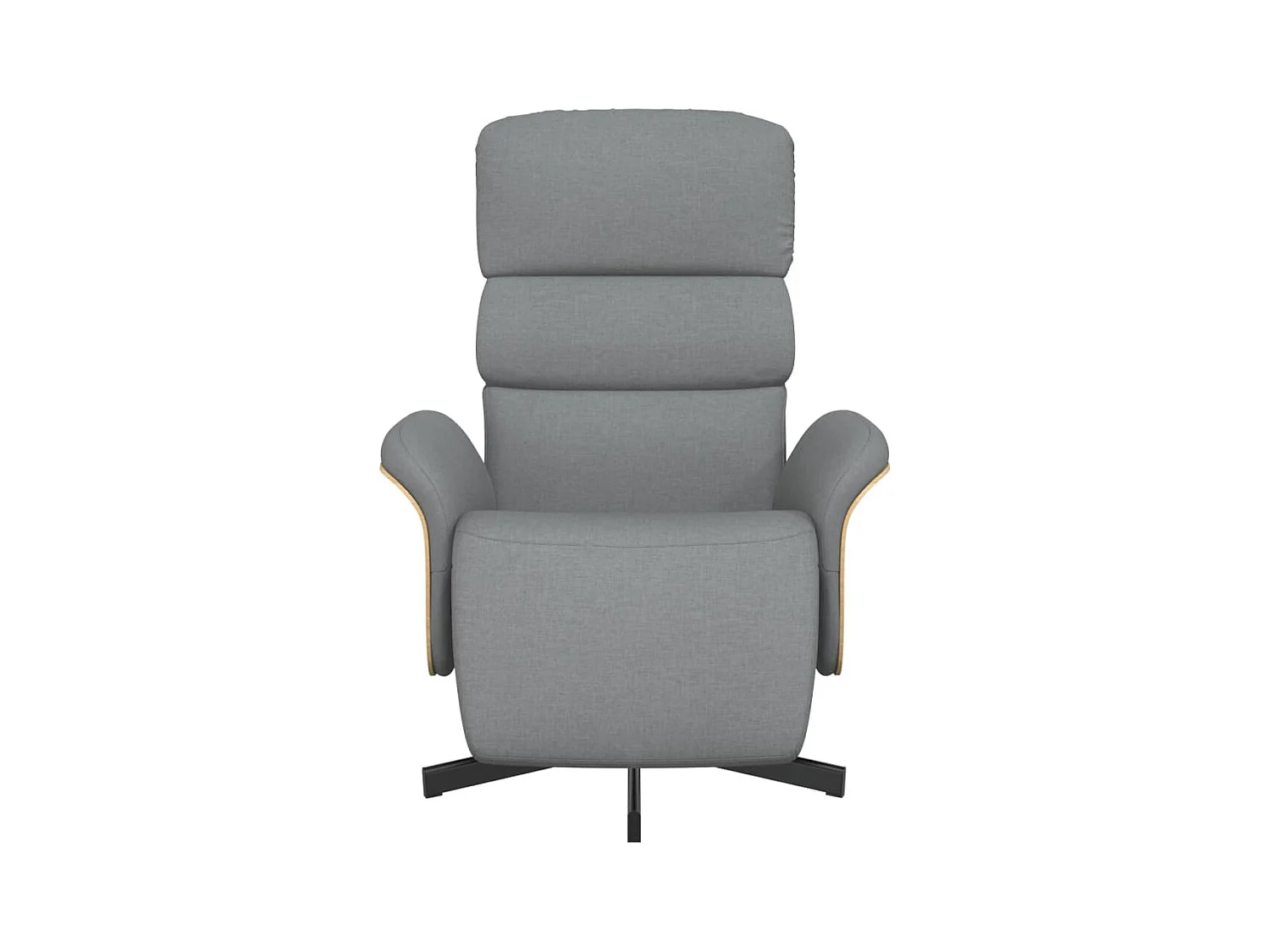 Sillón de relax | Sillón reclinable con reposapiés tela gris claro SHL4388