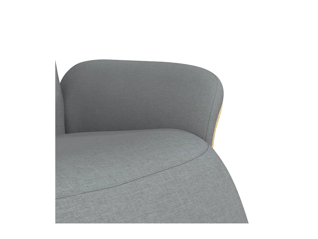 Sillón de relax | Sillón reclinable con reposapiés tela gris claro SHL4388