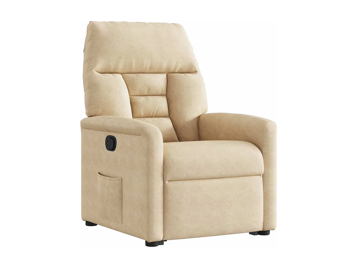 Poltrona Relax | Poltrona salotto | Poltrona Alzapersona Reclinabile Crema in Tessuto Microfibra SHL7346