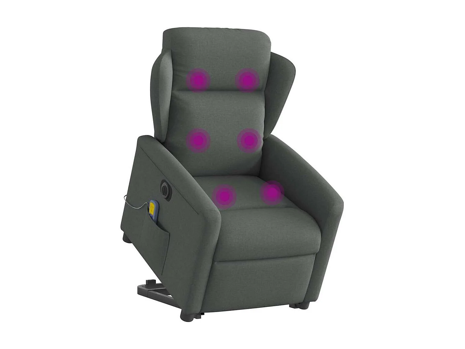 Sillón de salón | Silla | Sillón de masaje eléctrico reclinable elevable tela gris oscuro SHL8536