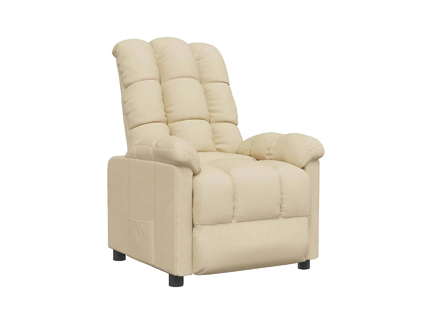Fauteuil salon-Chaise d'appoint-Fauteuil inclinable 74x99x102 cm Crème Tissu SHL1732