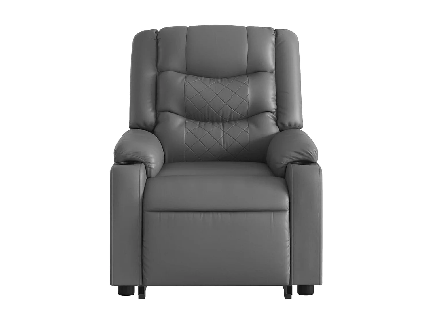 Sillón de relax | Sillón reclinable elevable cuero artificial gris SHL9908