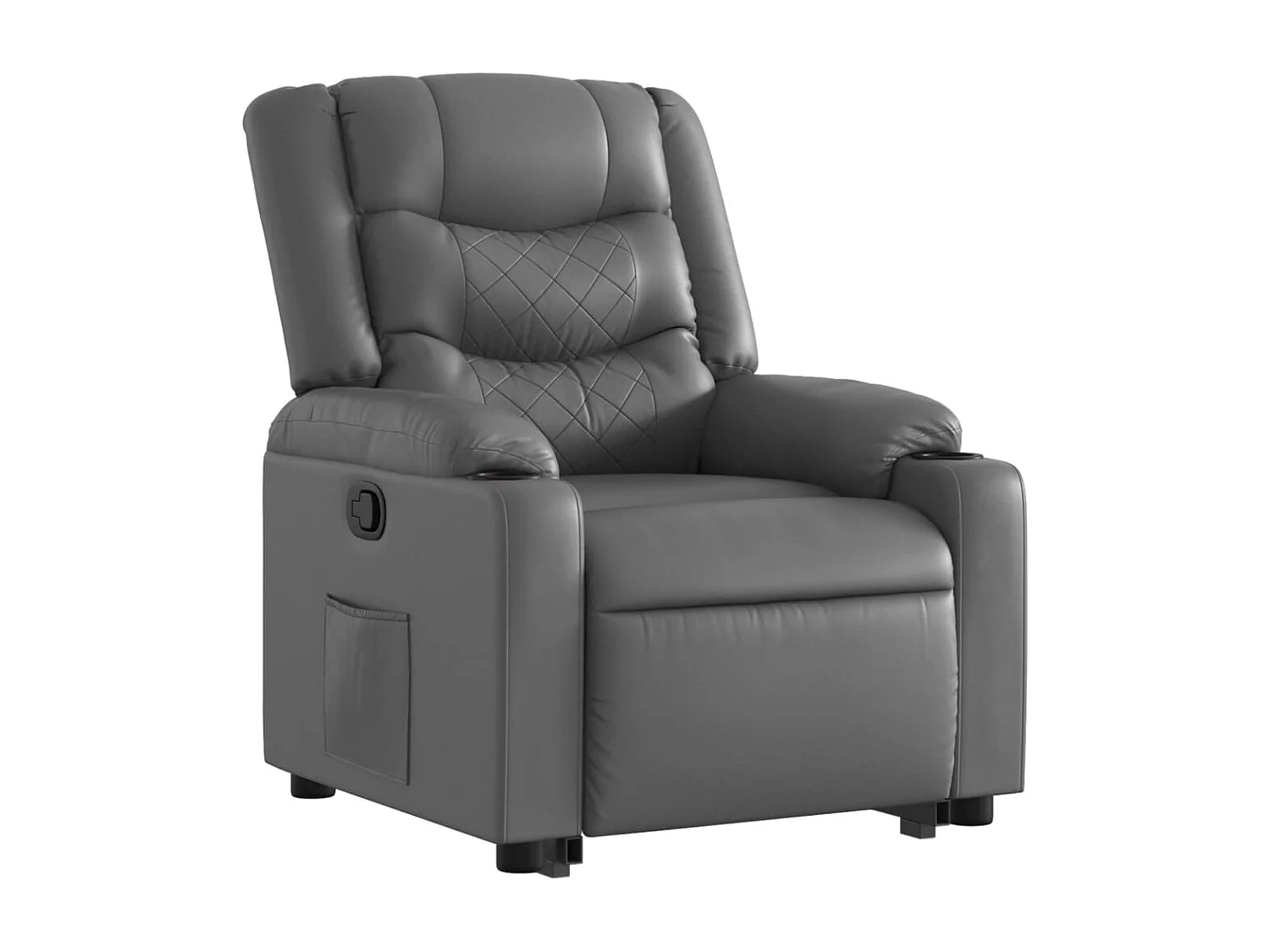 Fauteuil inclinable-Chaise de relax-Fauteuil salon Gris Similicuir SHL2878