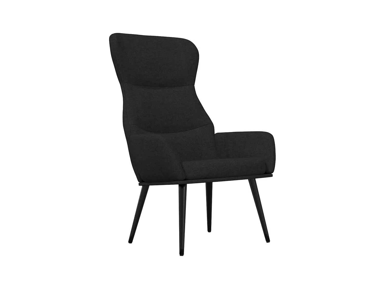 Chaise de relaxation-Fauteuil de Salon Noir Tissu SHL2775