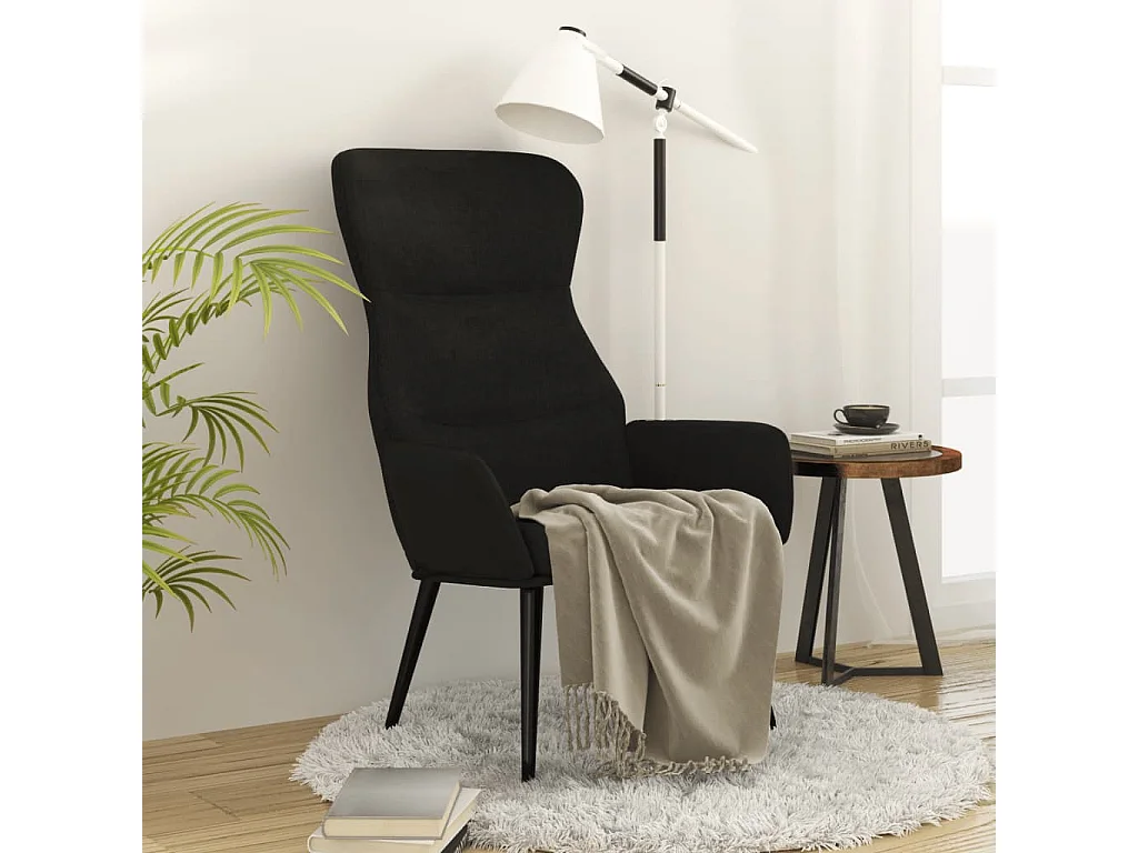 Relaxsessel | Lounge Sessel Schwarz Stoff SHL43995