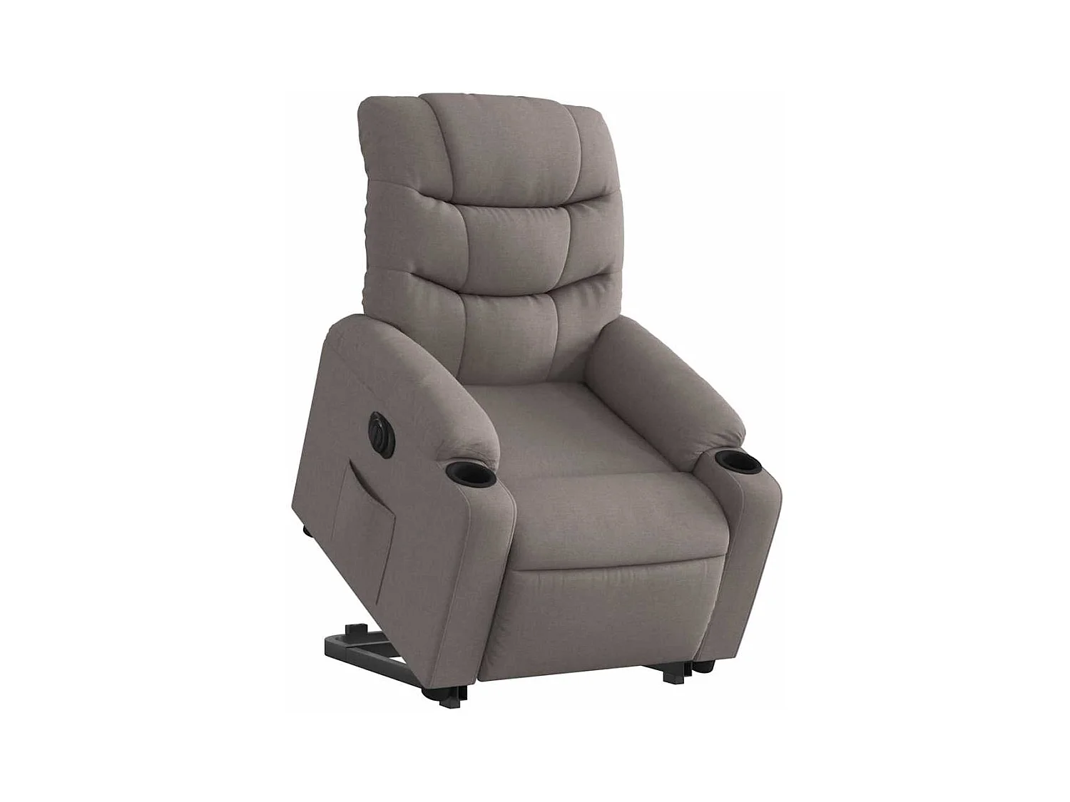 Silla de relax | Sillón eléctrico reclinable elevable de tela gris taupe SHL2804