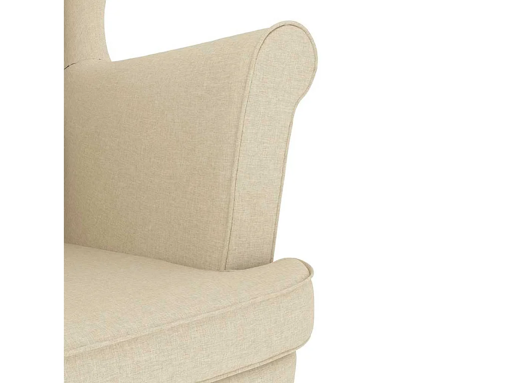 Sessel mit Fußhocker | Relaxsessel Creme Stoff SHL55282