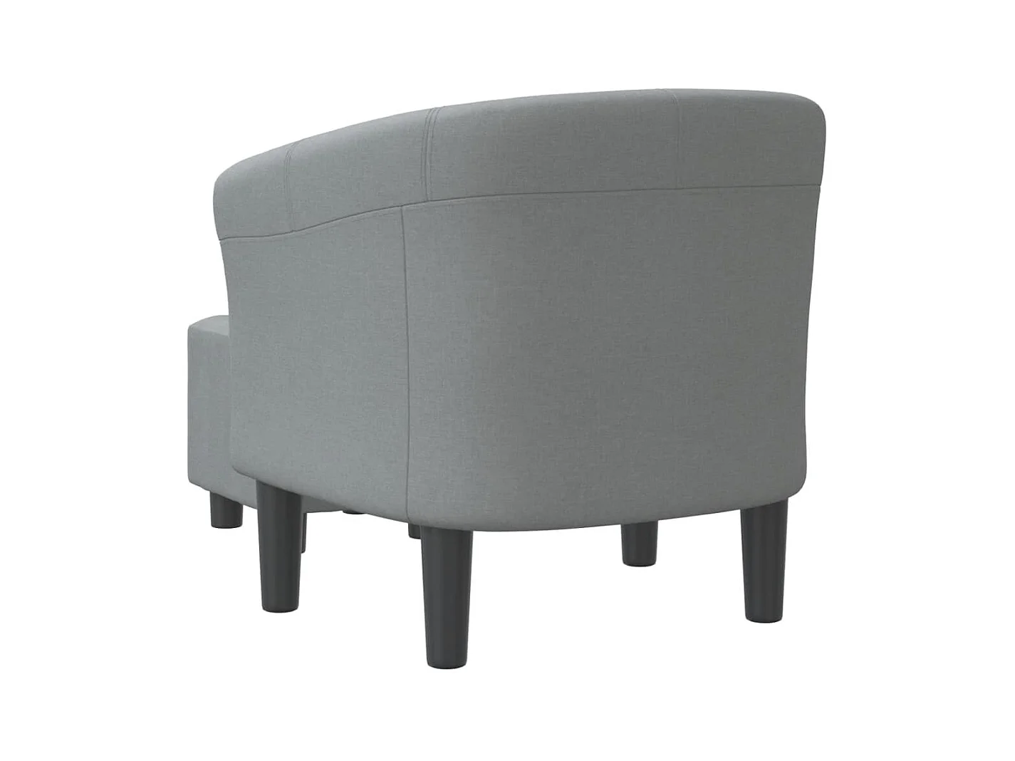 Sillón de salón | Silla de relax con taburete tela gris claro SHL9830