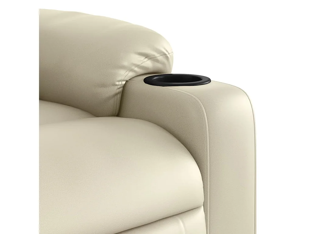 Relaxsessel | Massagesessel mit Relaxfunktion, Kunstleder, Creme SHL22012